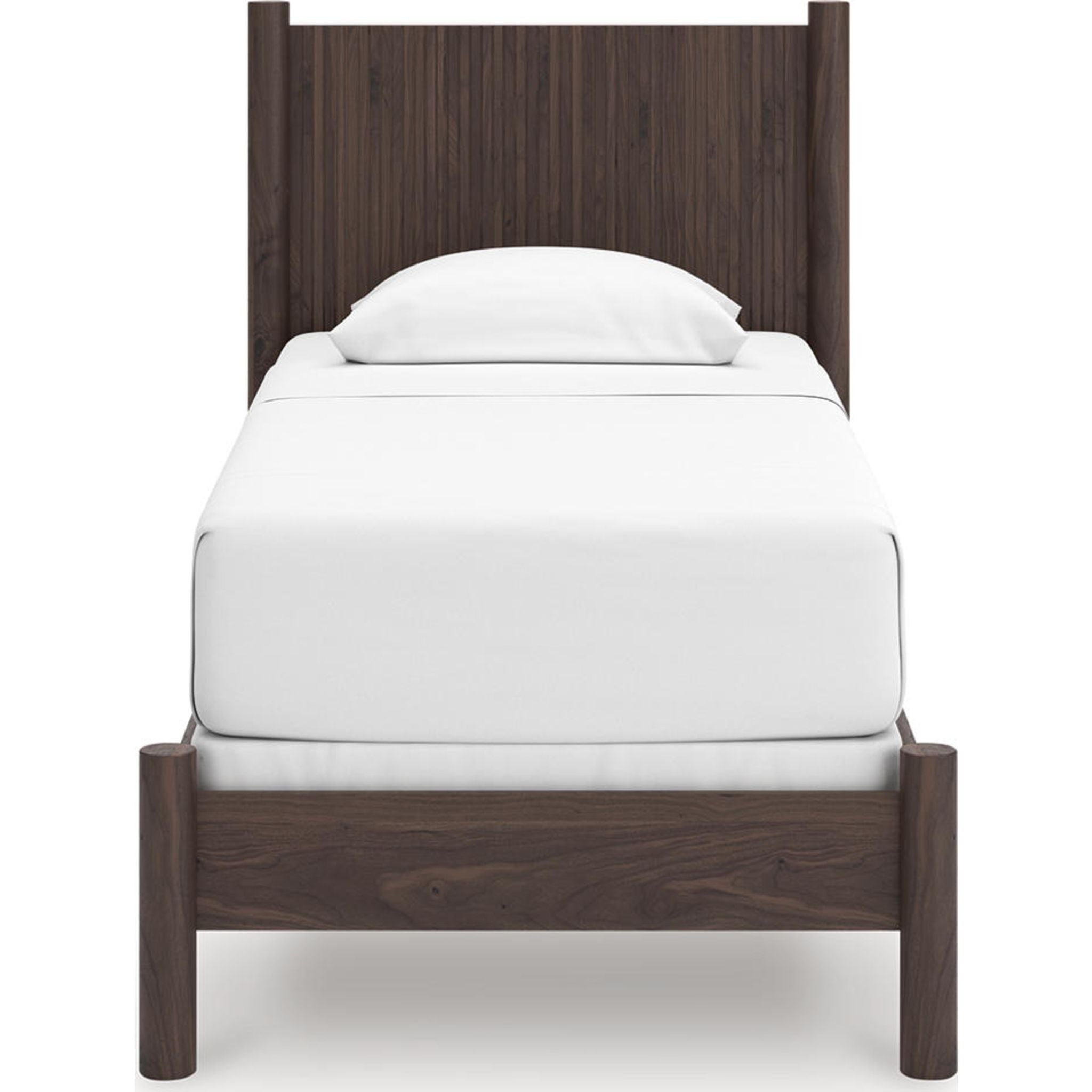 Lit simple à panneaux Pamytta - Marron