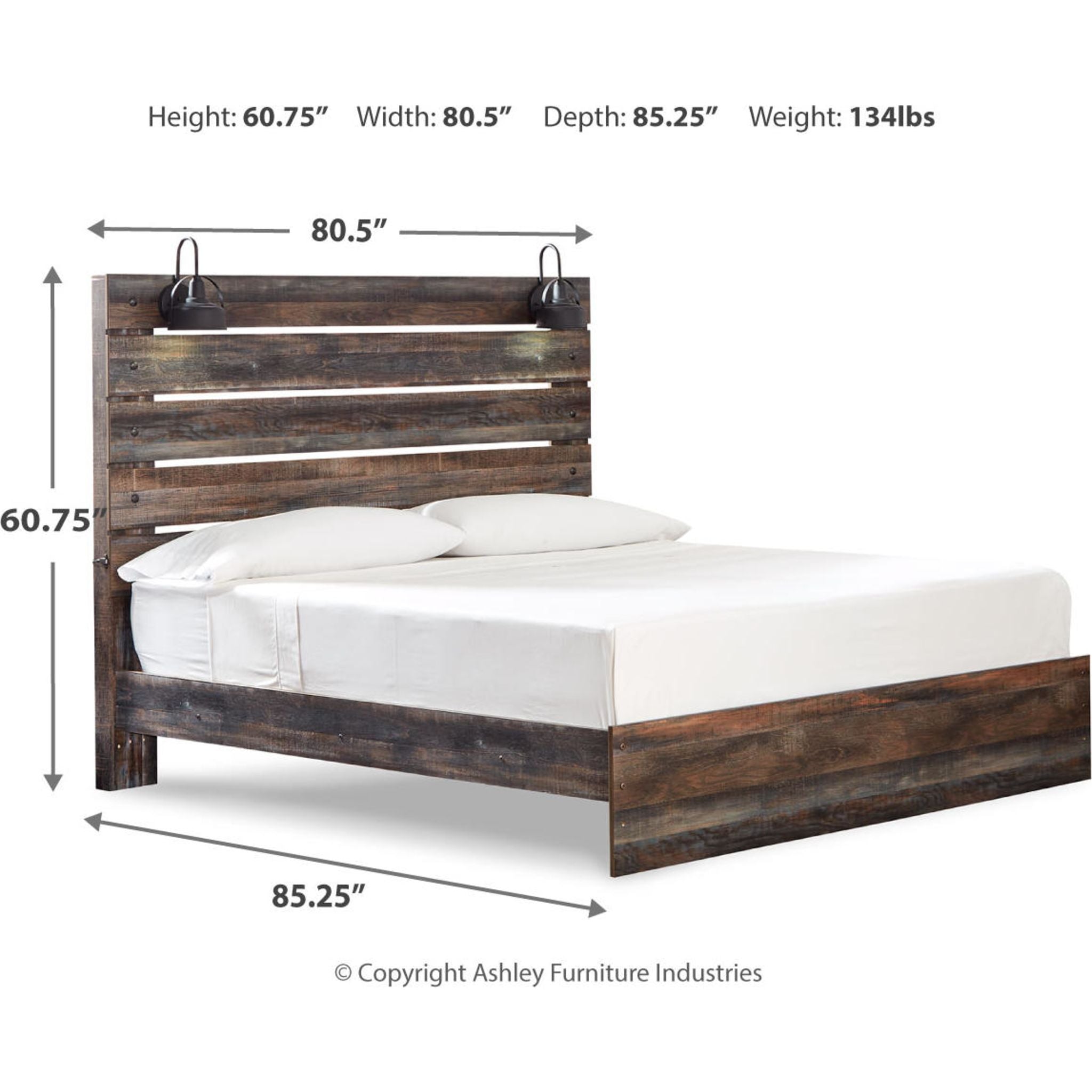 Lit à panneaux Drystan - Multi