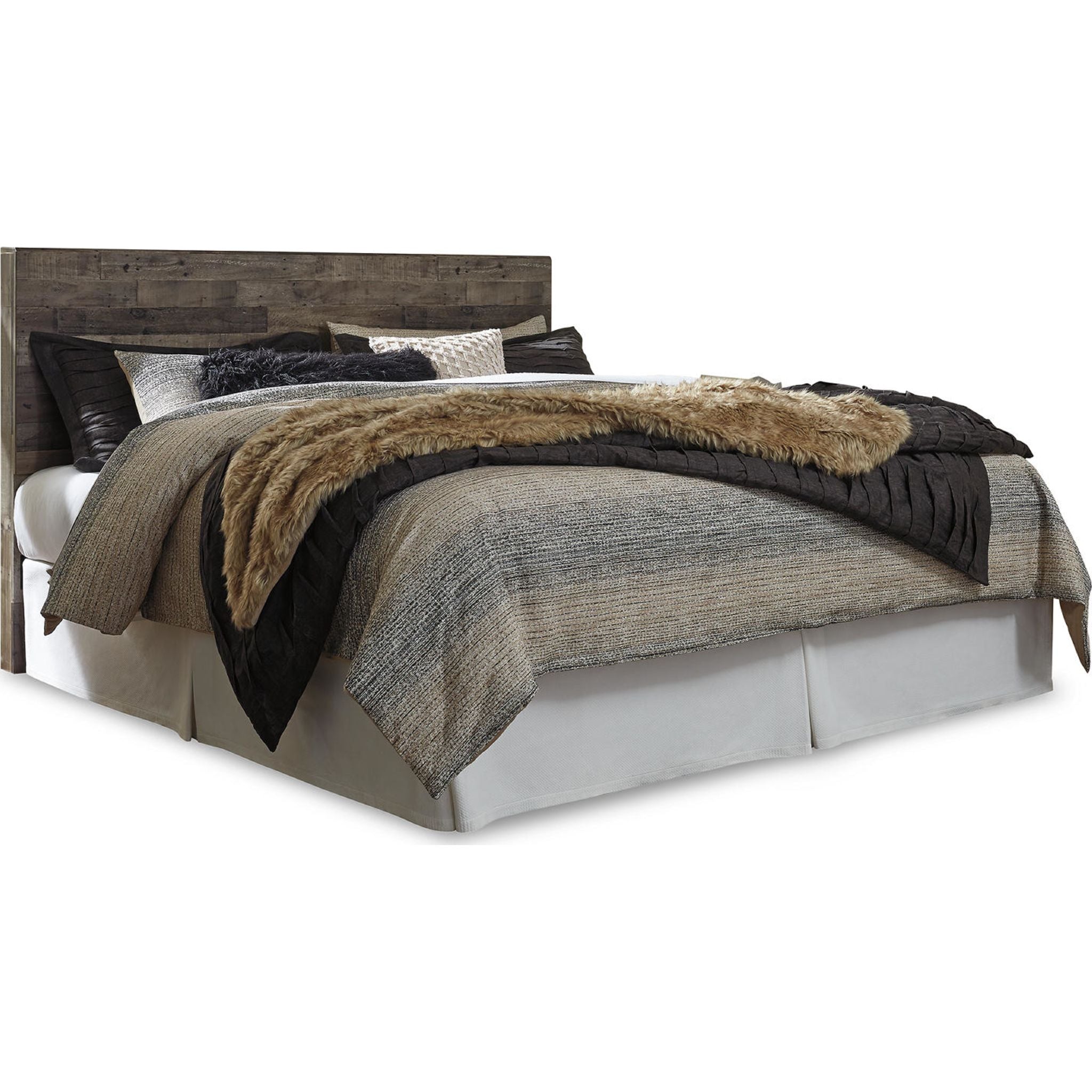 Tête de lit à panneaux Derekson - Gris multicolore