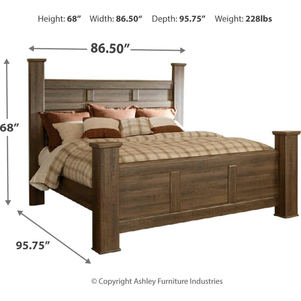 Lit à baldaquin Juararo - Marron foncé