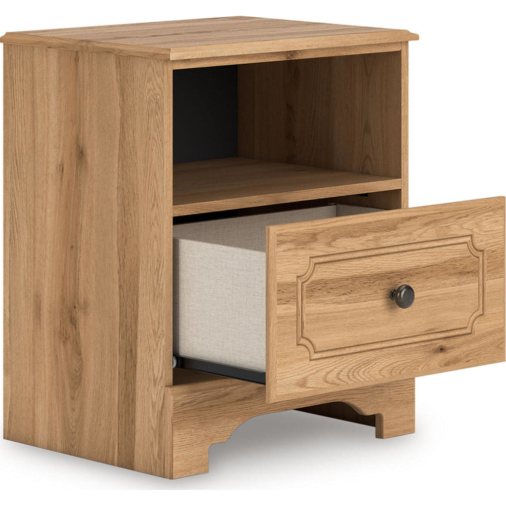 Table de chevet Aleaport - Brun chaud