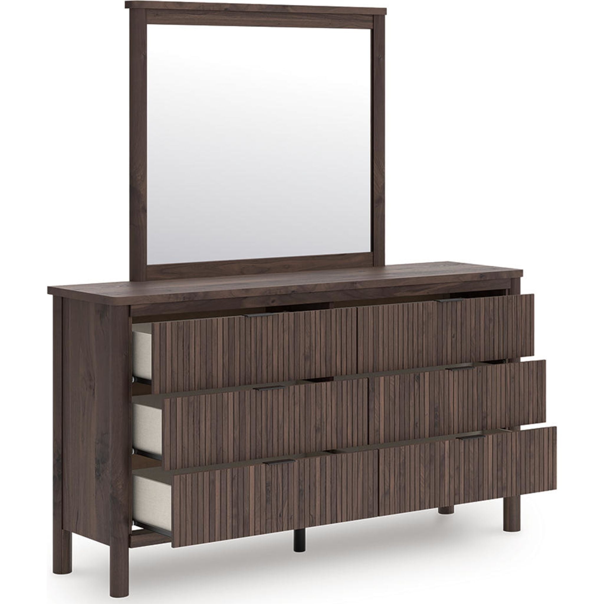 Commode et miroir Pamytta - Marron