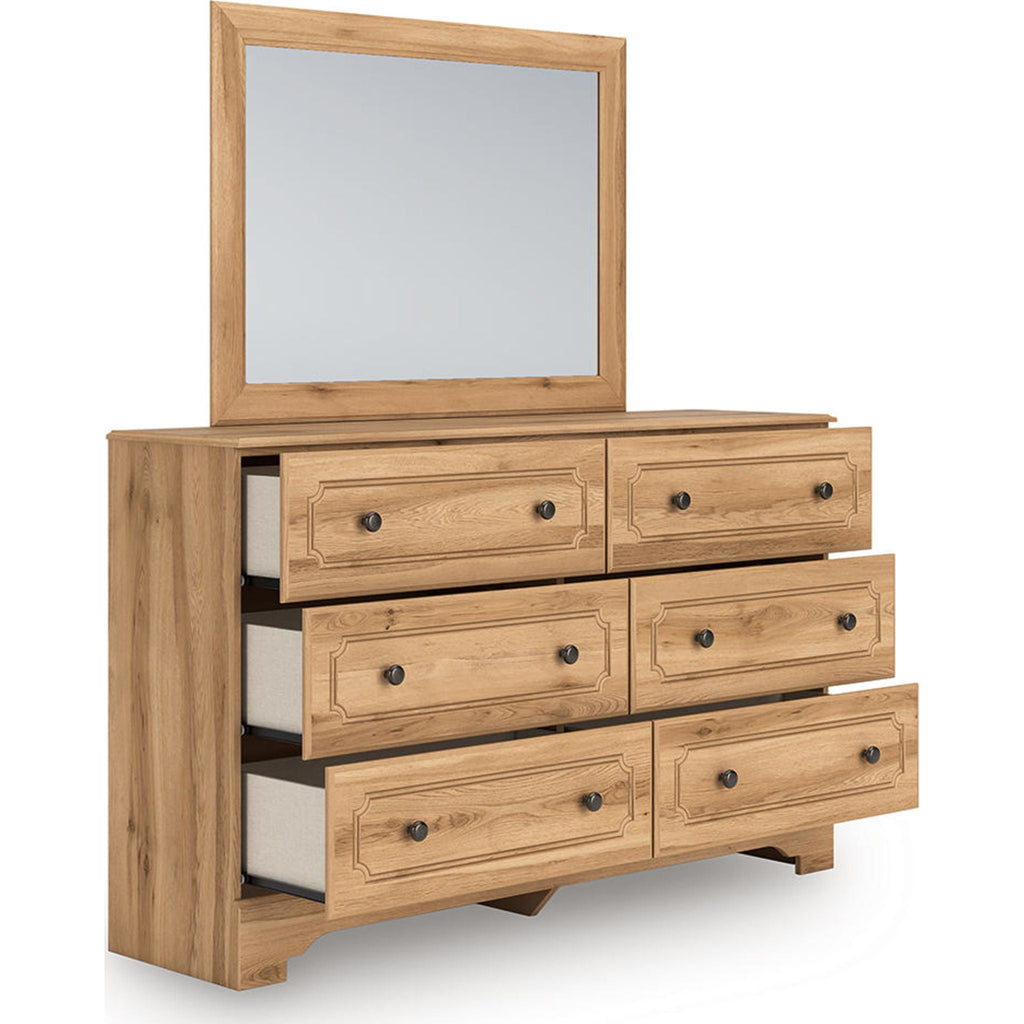 Commode et miroir Aleaport - Brun chaud