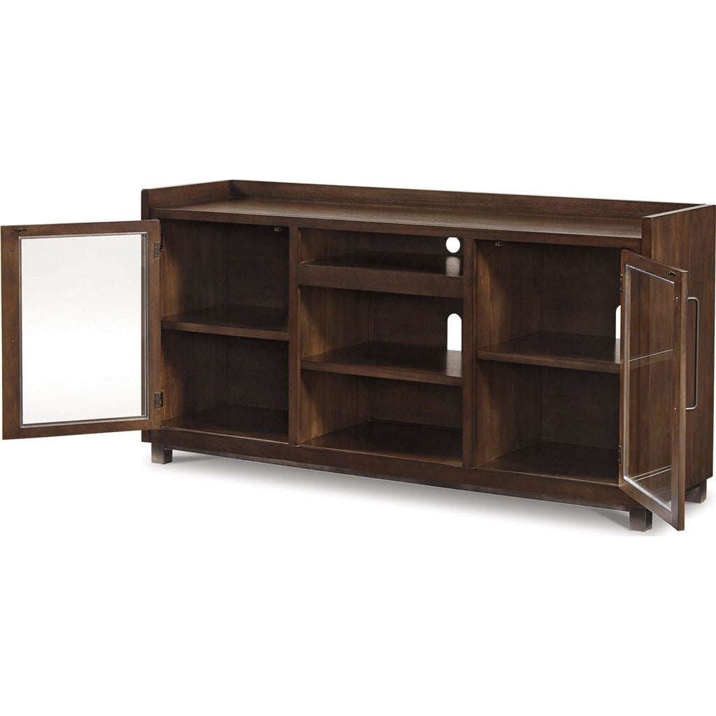 Meuble TV Starmore avec cheminée - Marron