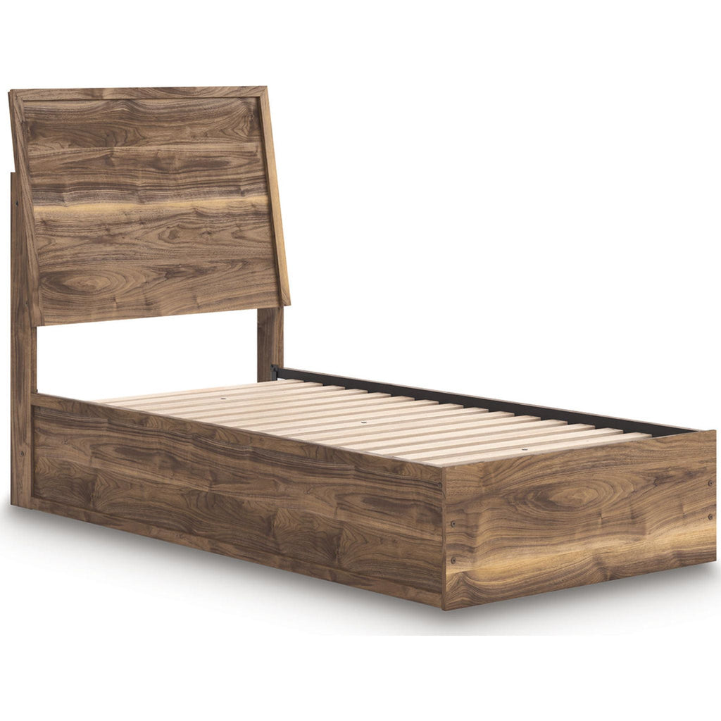 Lit simple à panneaux Chirason - Marron