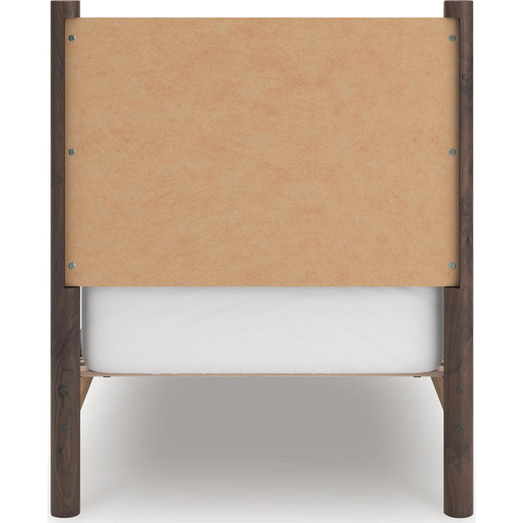 Lit plateforme double Pamytta - Marron