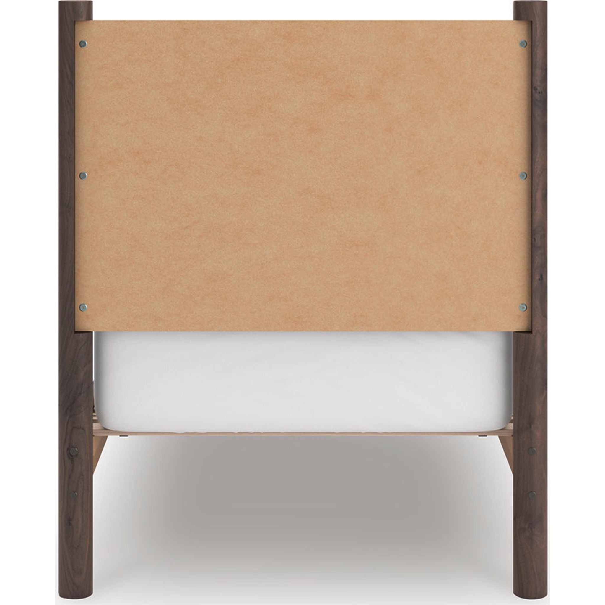 Lit plateforme double Pamytta - Marron