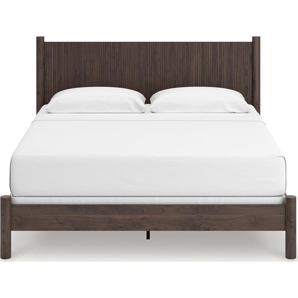 Lit à panneaux Pamytta King - Marron