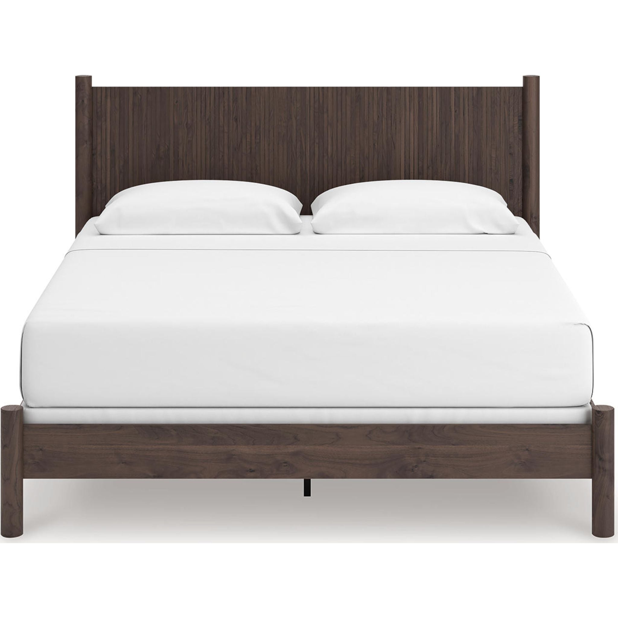 Lit à panneaux Pamytta King - Marron