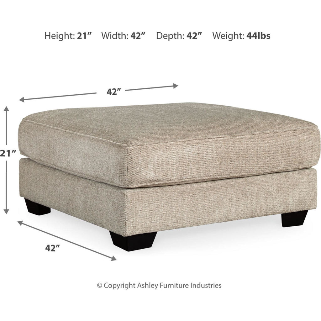 Pouf d'appoint surdimensionné Ardsley - Étain