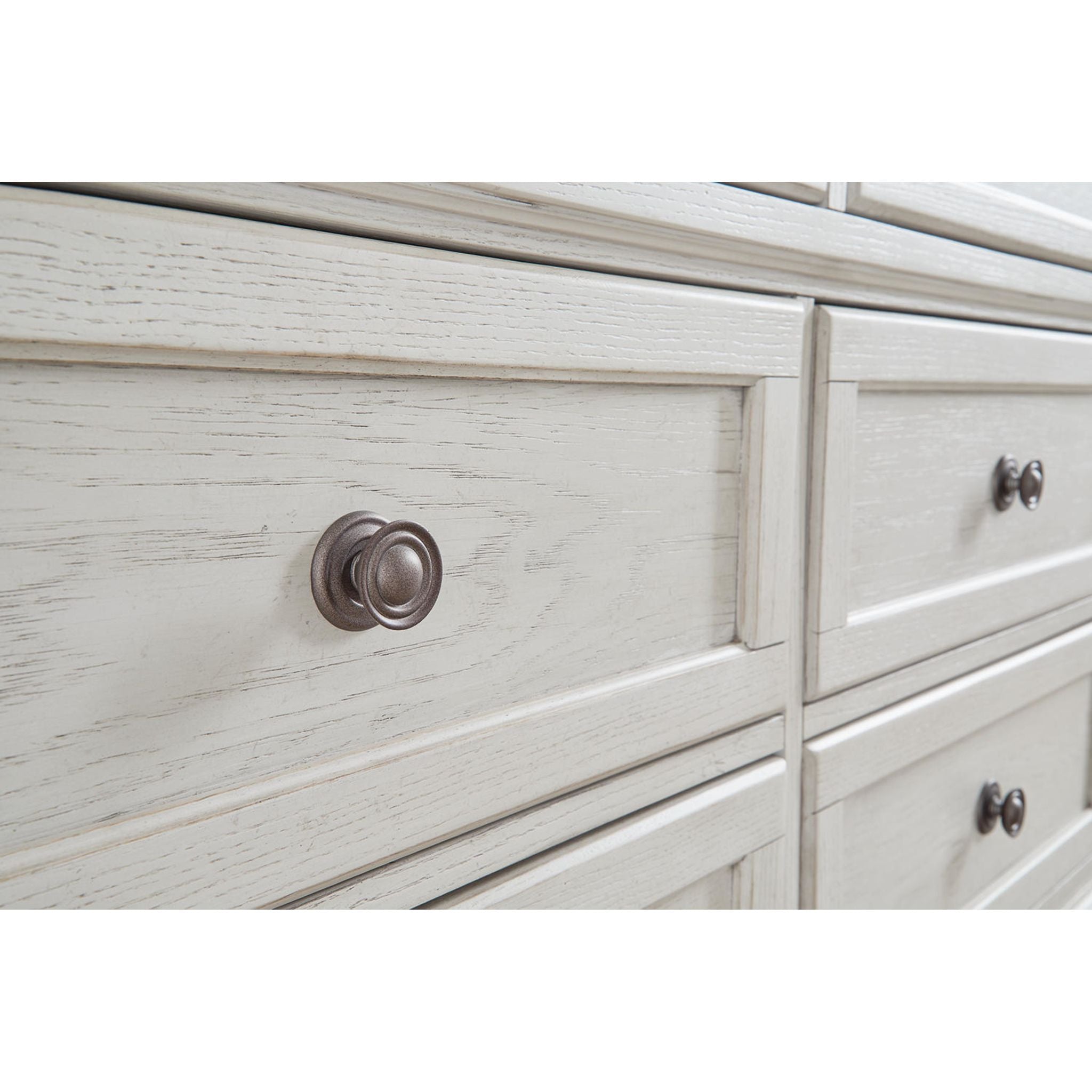 Chambre à coucher 5 pièces Robbinsdale avec lit king-size et lit traîneau - Blanc antique