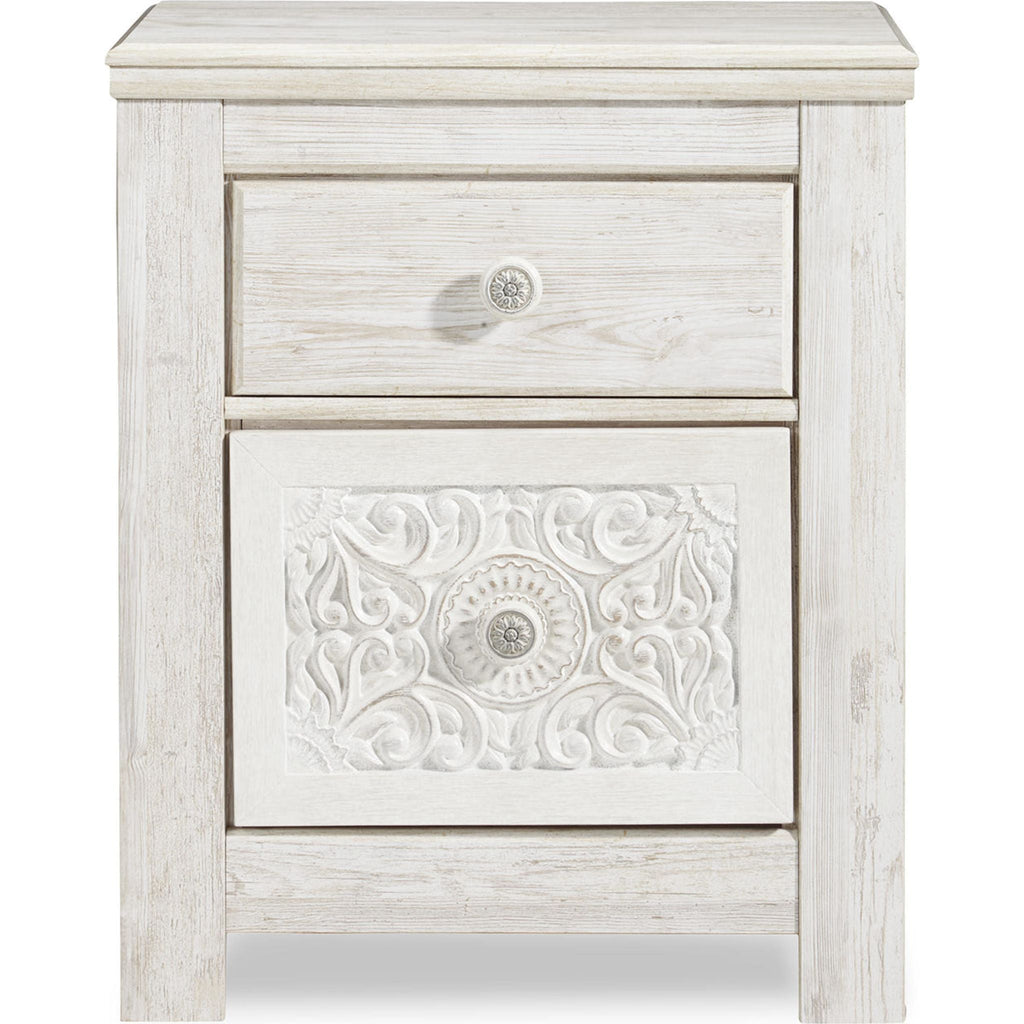 Table de chevet Paxberry - Blanc délavé