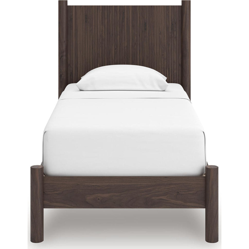 Lit plateforme double Pamytta - Marron