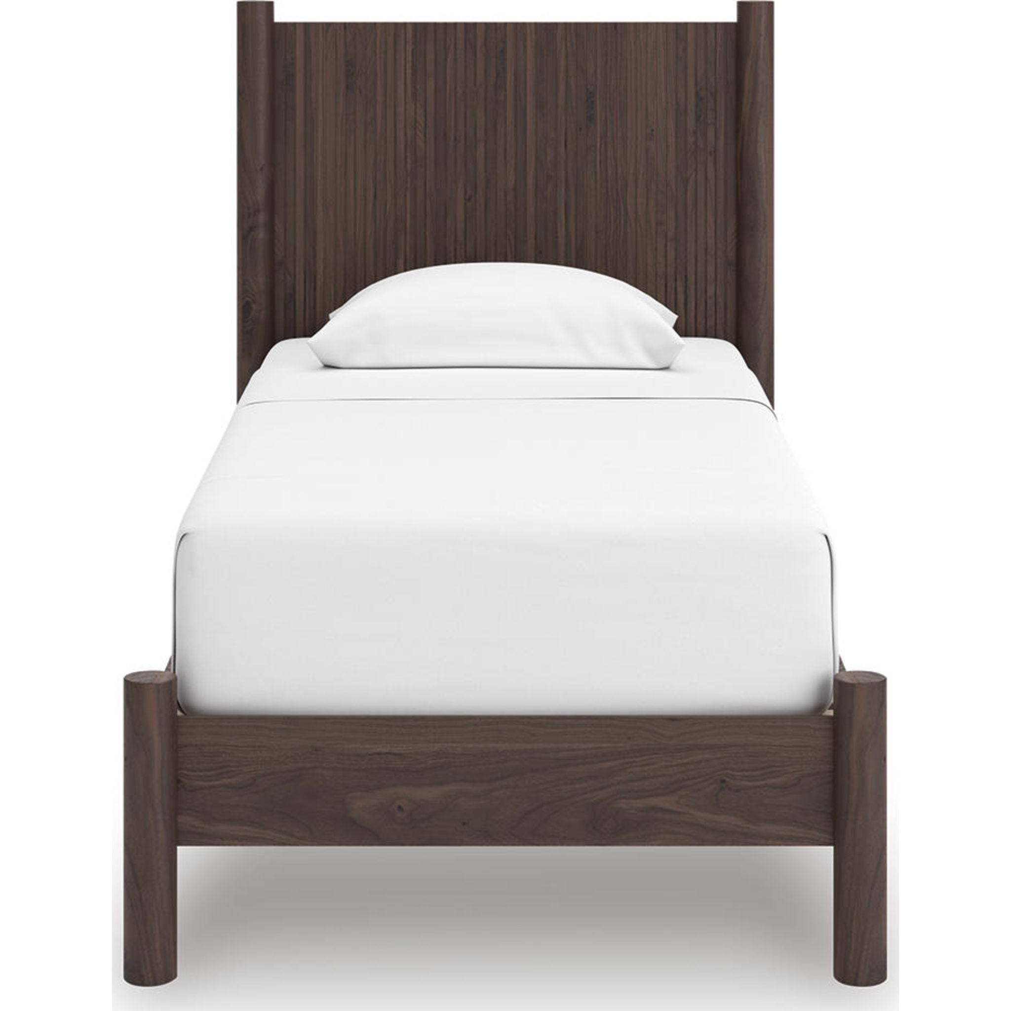 Lit plateforme double Pamytta - Marron