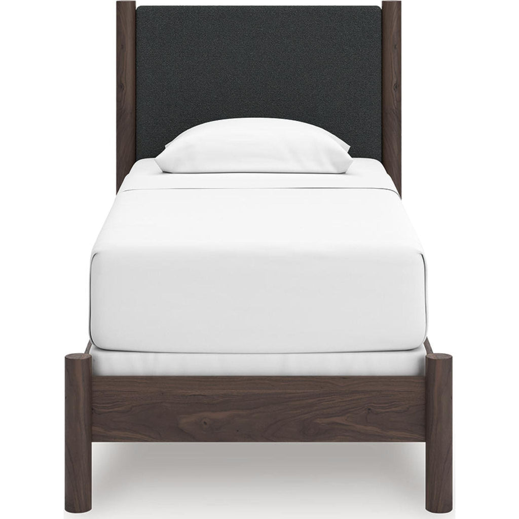 Lit simple à panneaux Pamytta - Marron