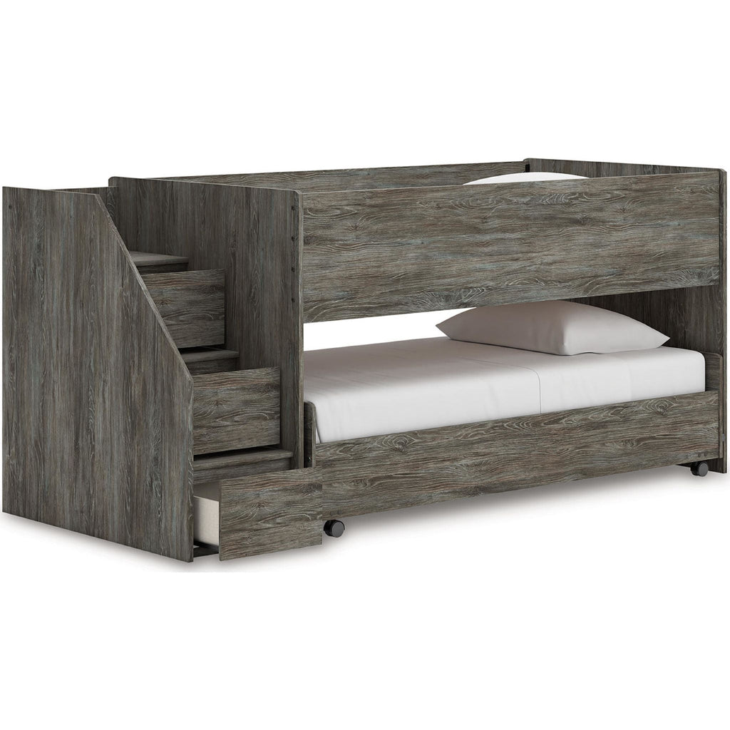 Lit mezzanine simple/double Frandern - Gris