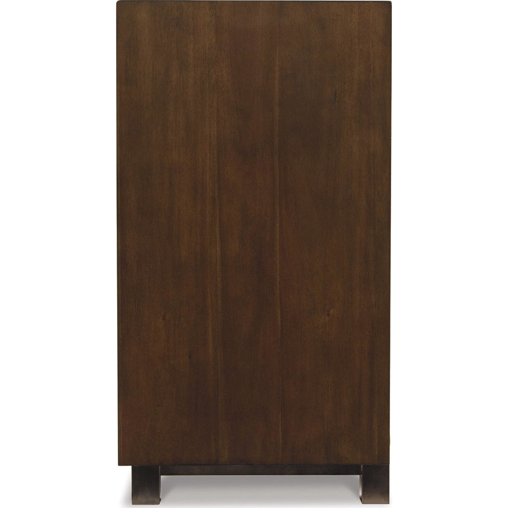 Meuble TV Starmore avec cheminée - Marron