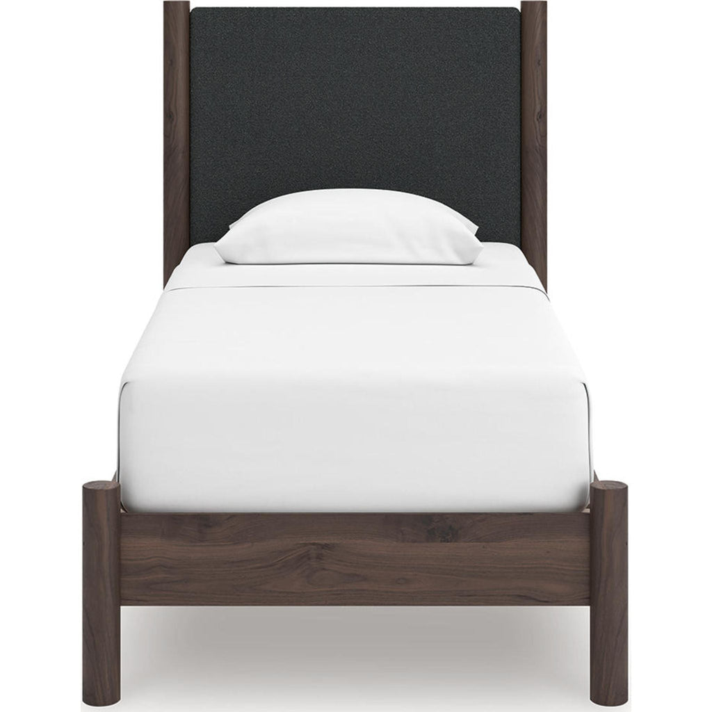 Lit plateforme double Pamytta - Marron