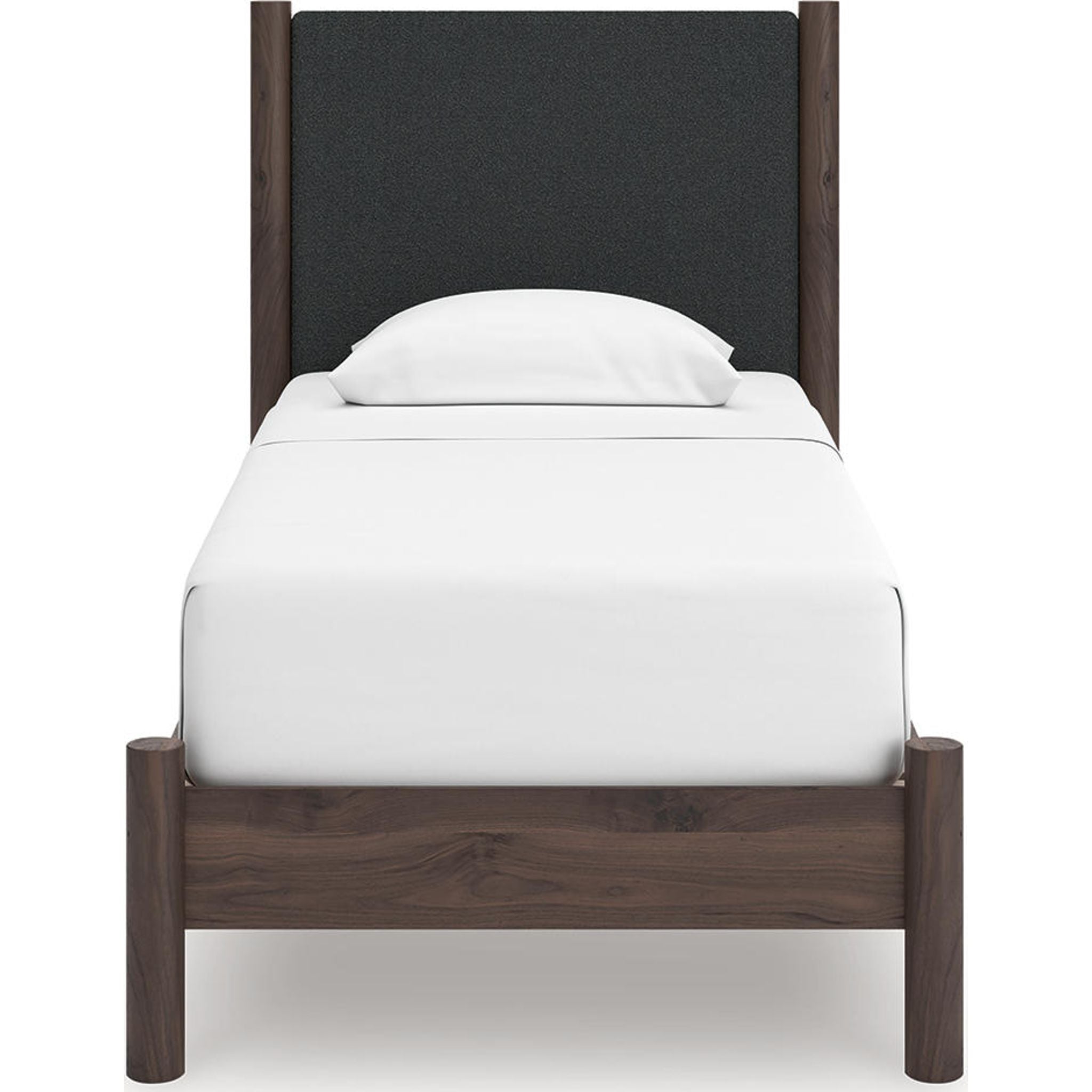 Lit plateforme double Pamytta - Marron