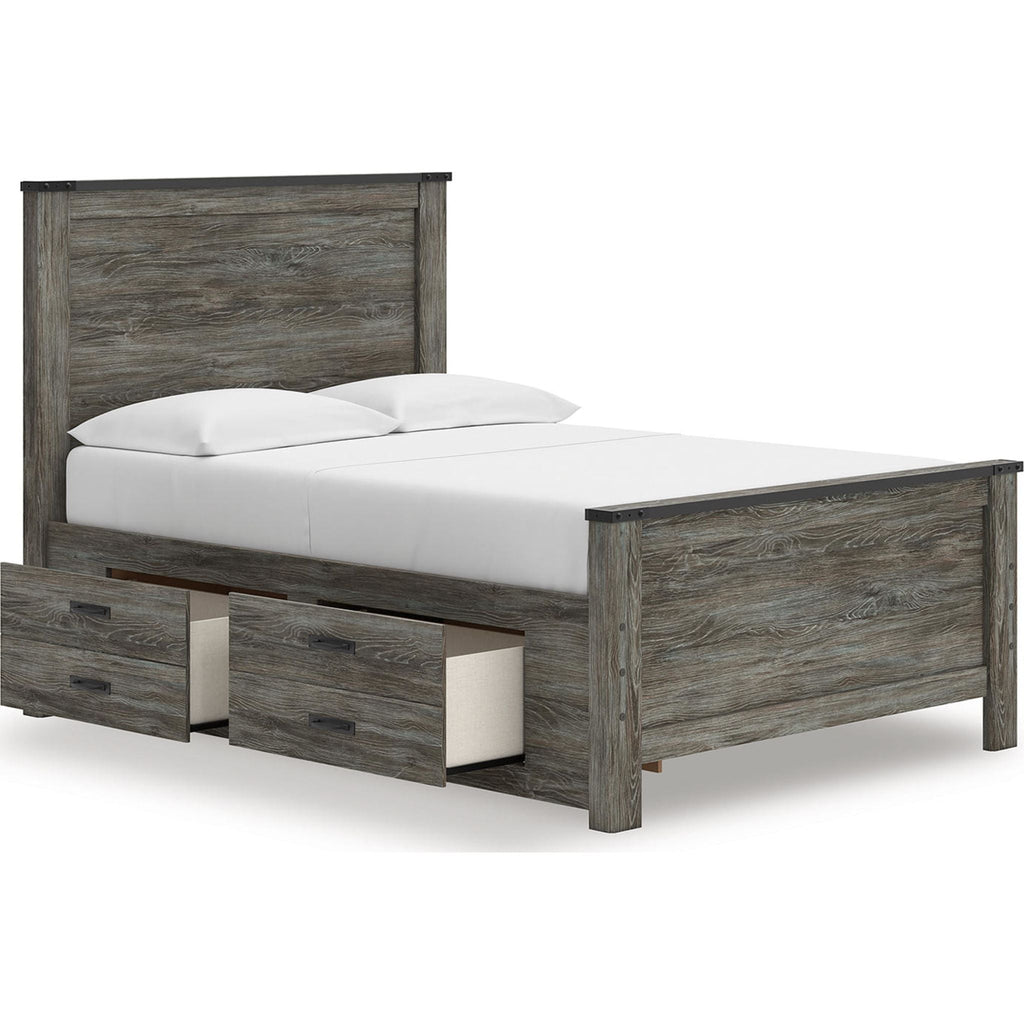 Lit de rangement complet Frandern - Noir/Gris