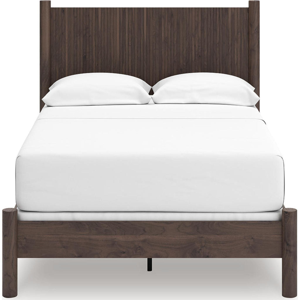 Lit à panneaux Pamytta - Marron