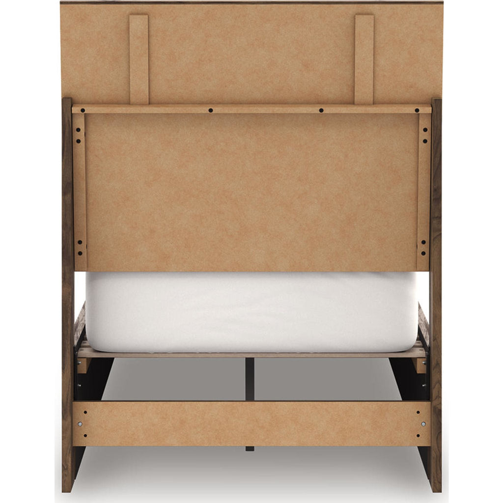 Lit simple à panneaux Chirason - Marron