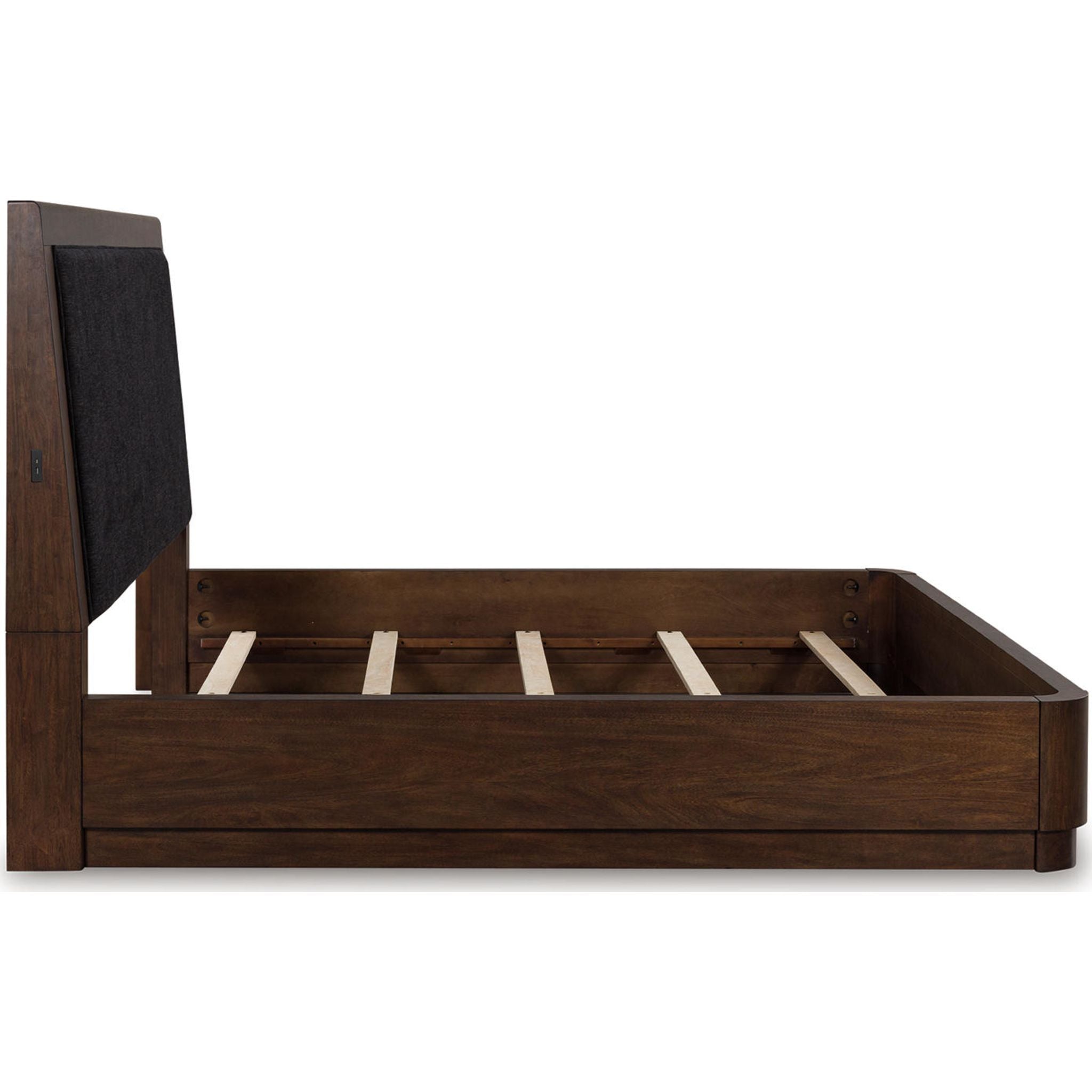 Lit à panneaux Dilenno - Marron foncé