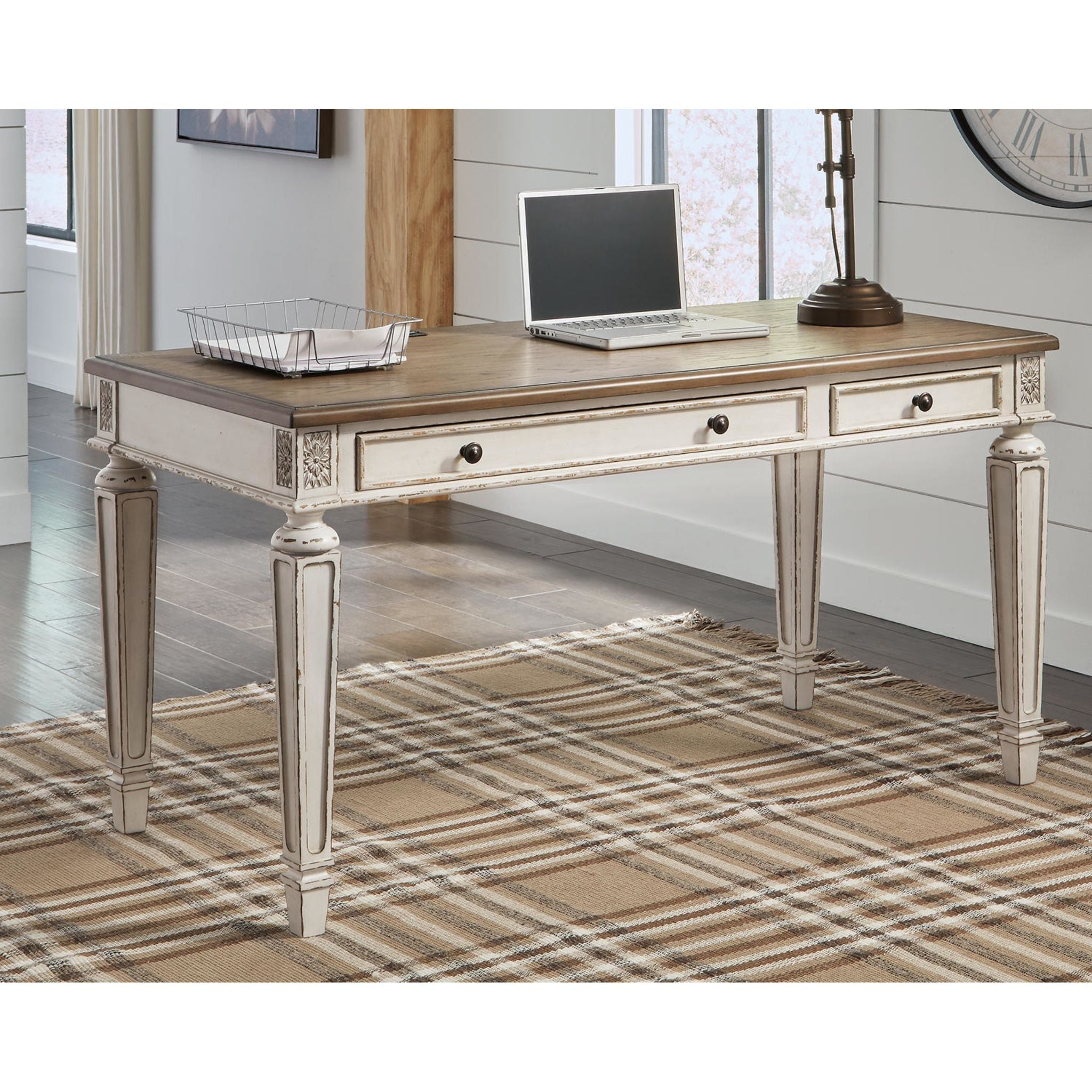 Bureau Realyn - Blanc/Marron