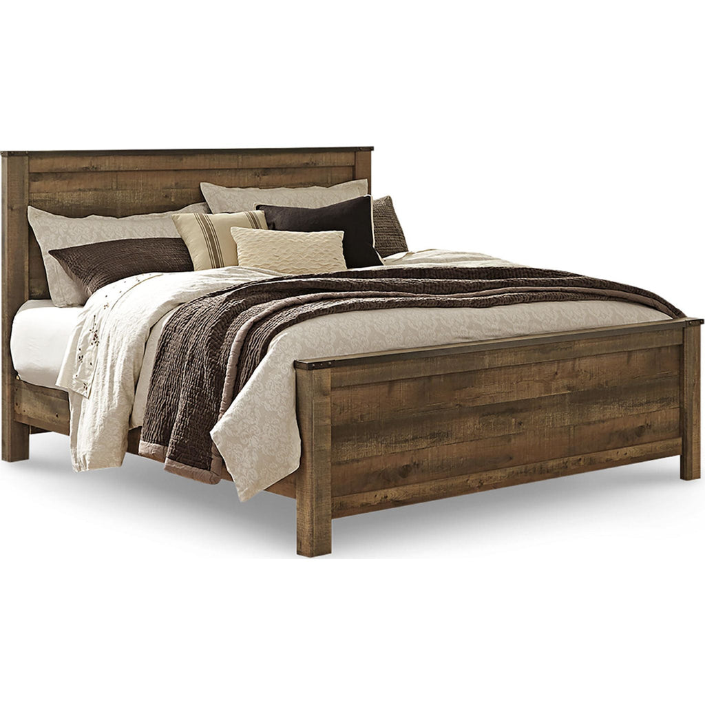 Lit à panneaux Trinell - Marron