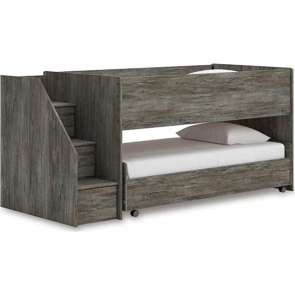 Lit mezzanine simple/double Frandern - Gris