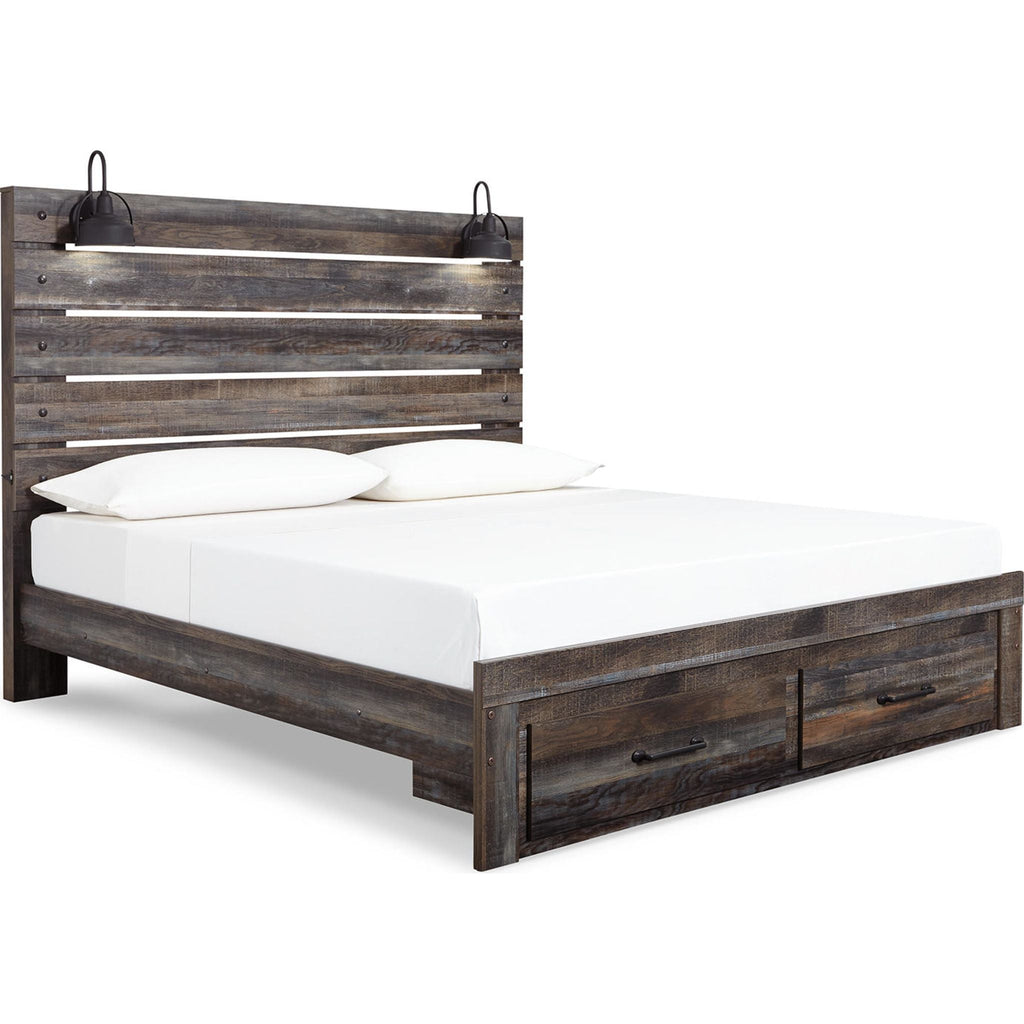 Chambre à coucher avec rangement Drystan 5 pièces pour très grand lit - Multi