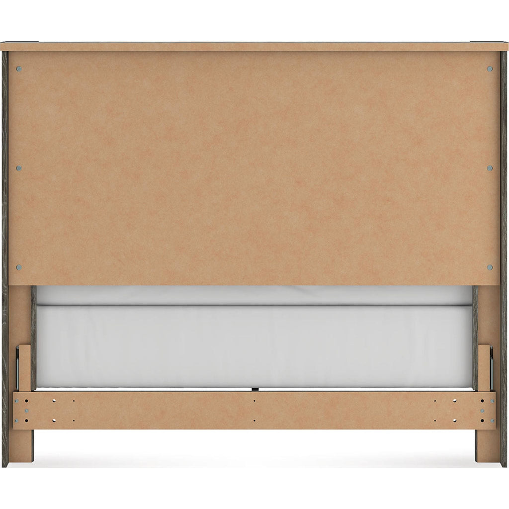 Lit à panneaux Queen Frandern - Noir/Gris