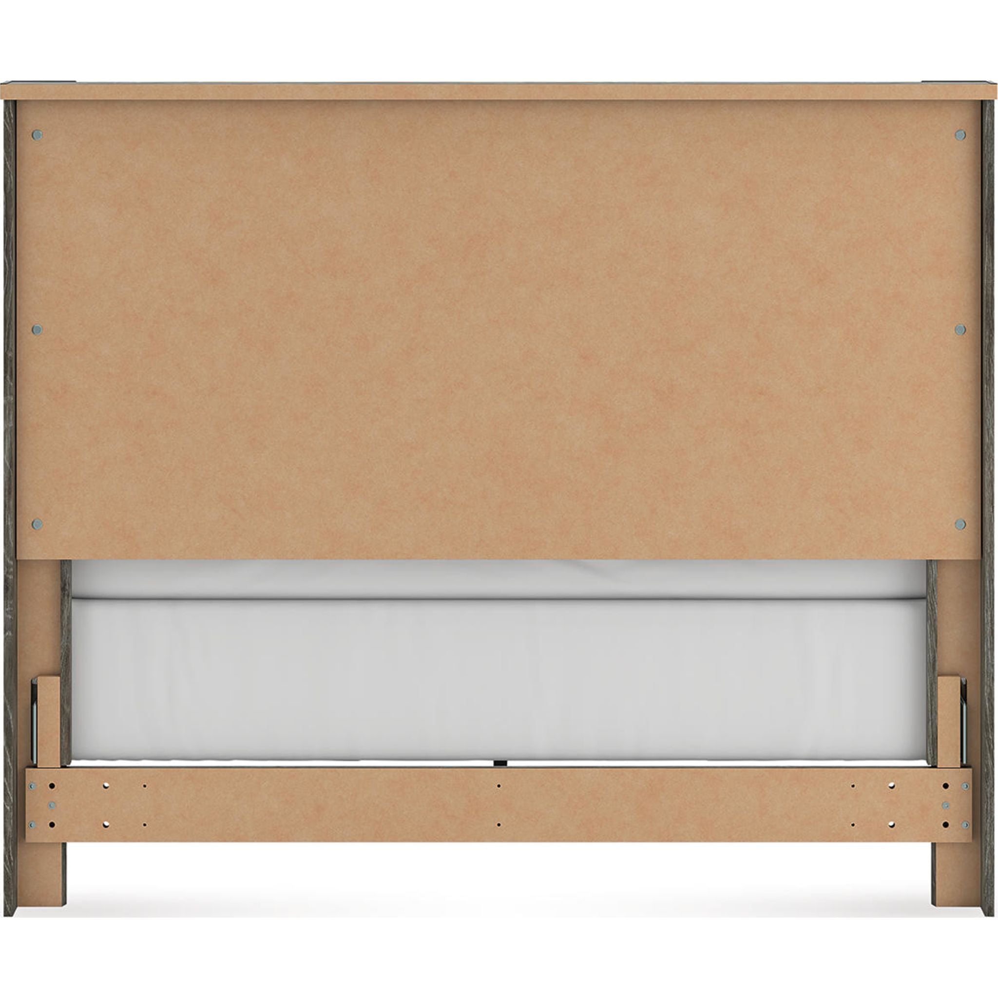 Lit à panneaux Queen Frandern - Noir/Gris