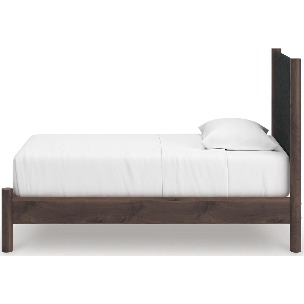 Lit plateforme double Pamytta - Marron