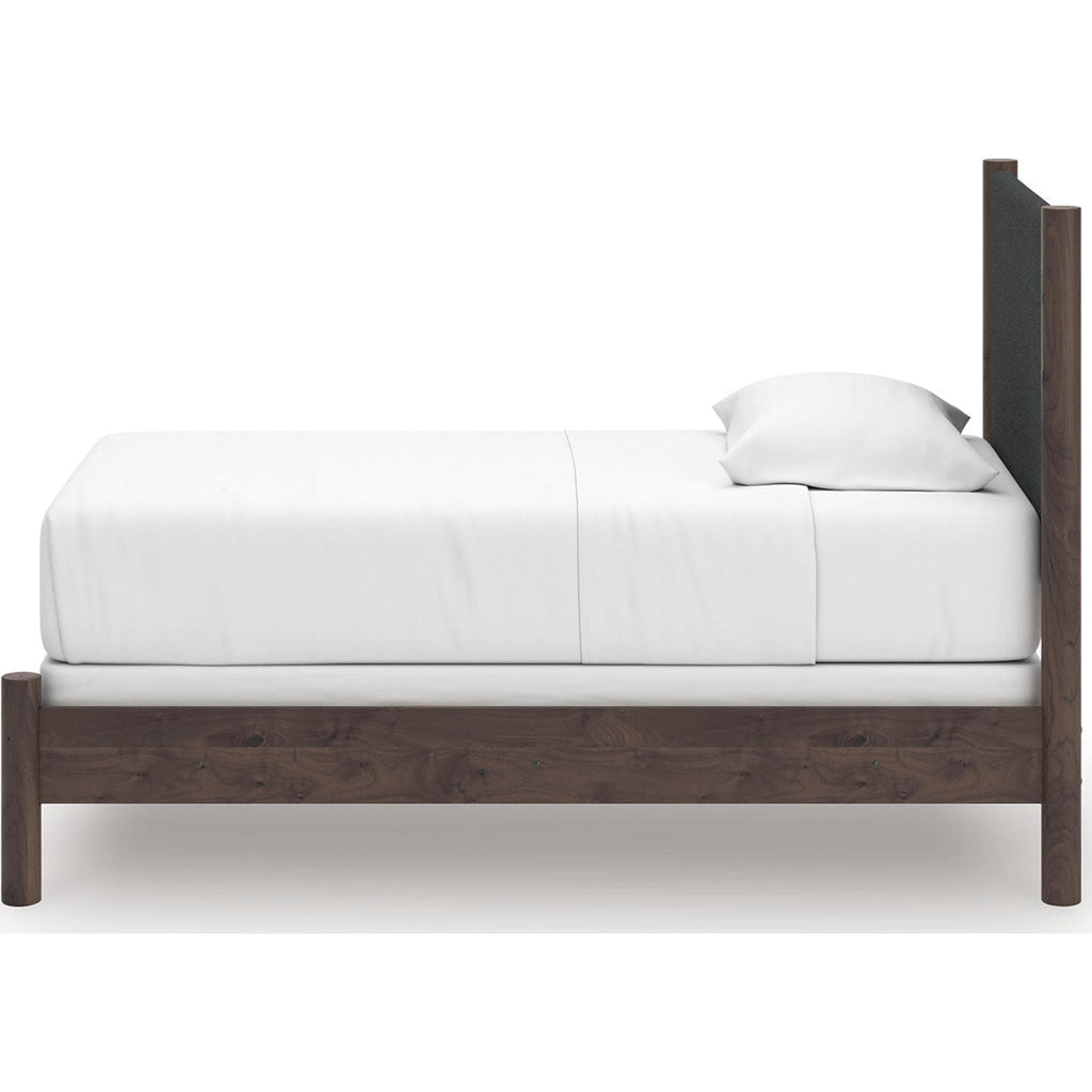 Lit simple à panneaux Pamytta - Marron