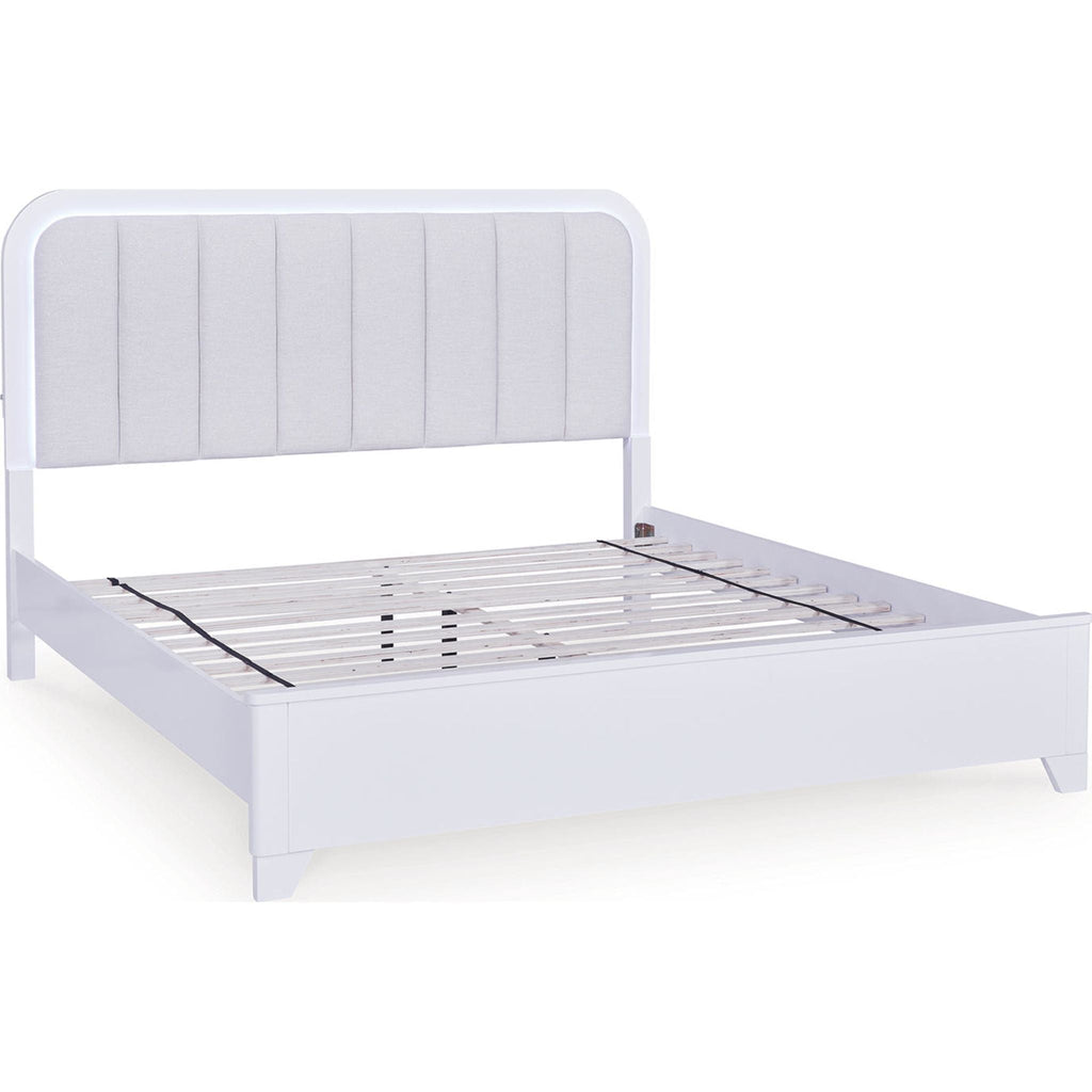 Lit à panneaux Jarlee King - Blanc
