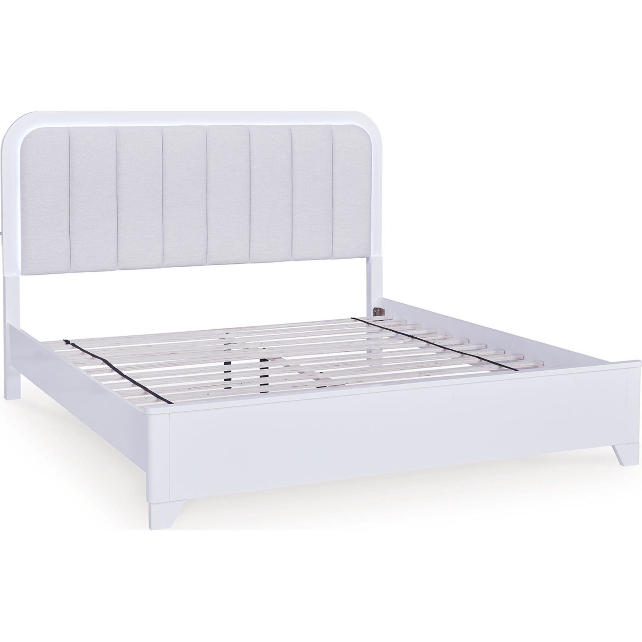 Lit à panneaux Jarlee King - Blanc