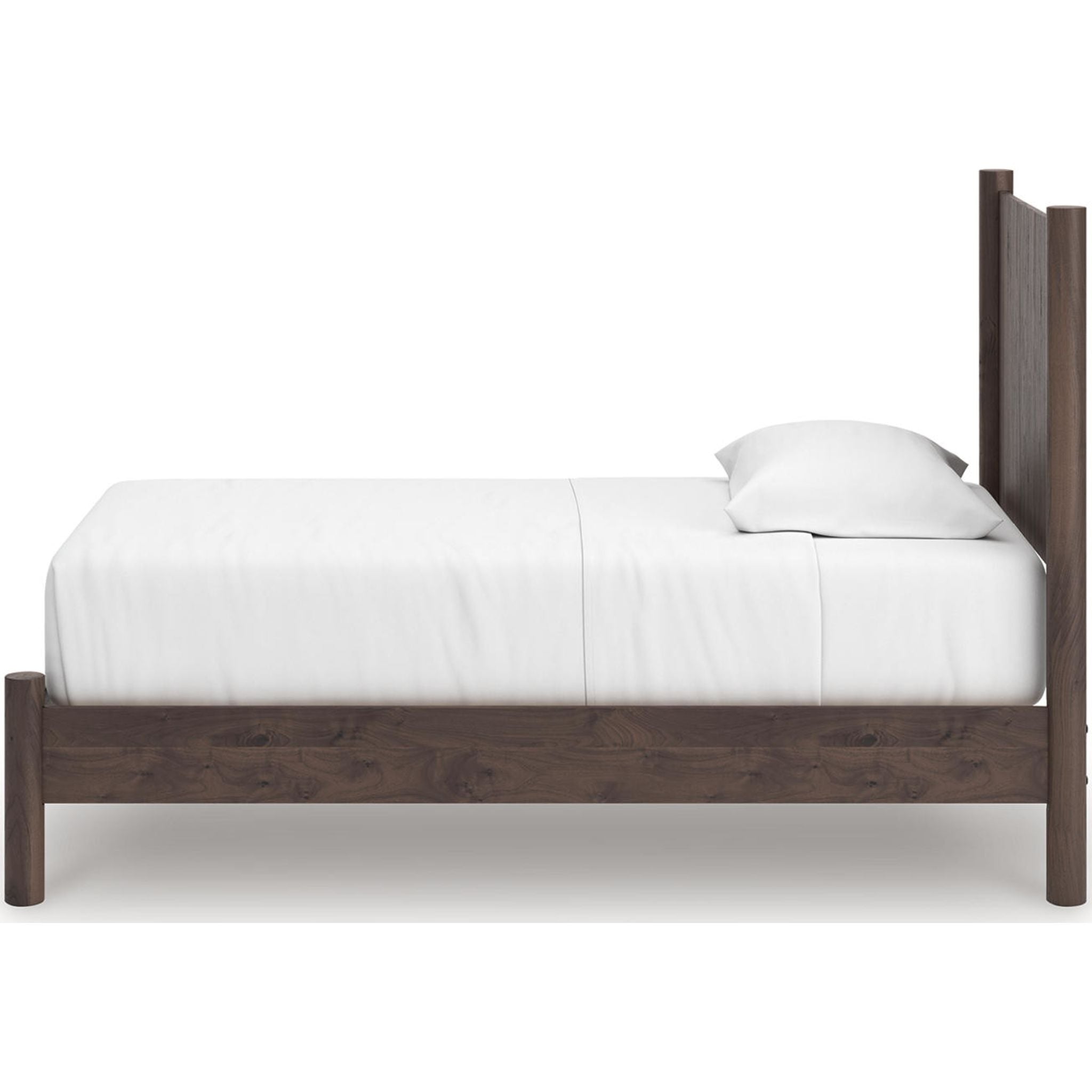 Lit plateforme double Pamytta - Marron