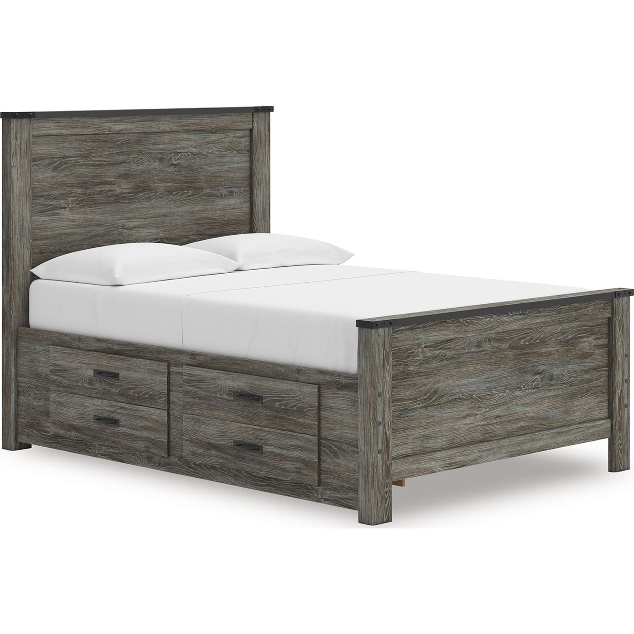 Lit de rangement complet Frandern - Noir/Gris