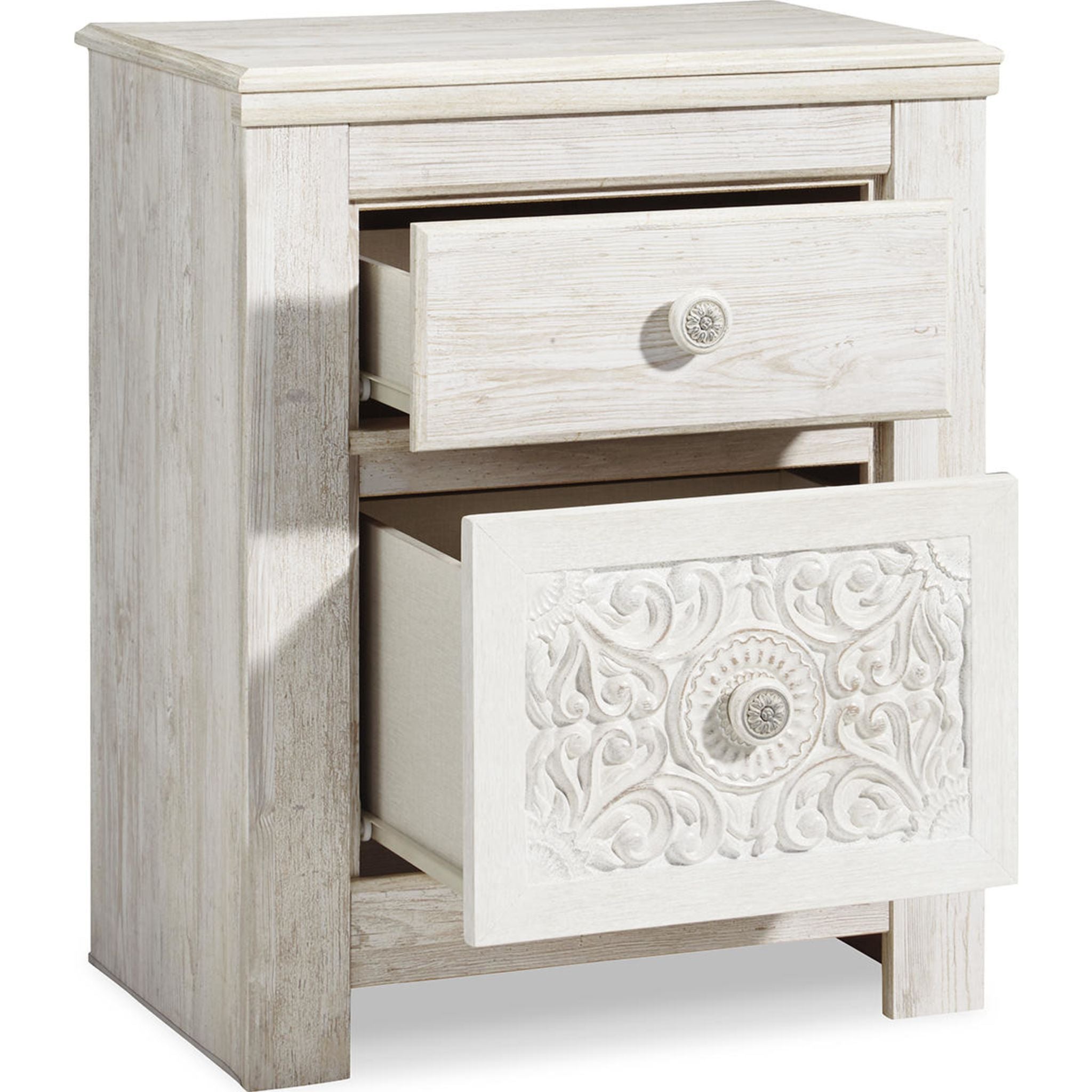 Table de chevet Paxberry - Blanc délavé