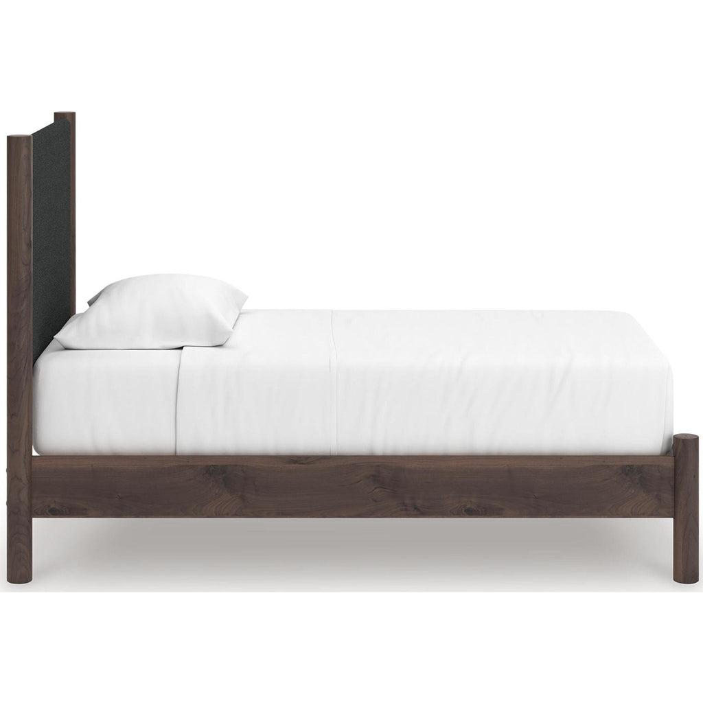 Lit plateforme double Pamytta - Marron