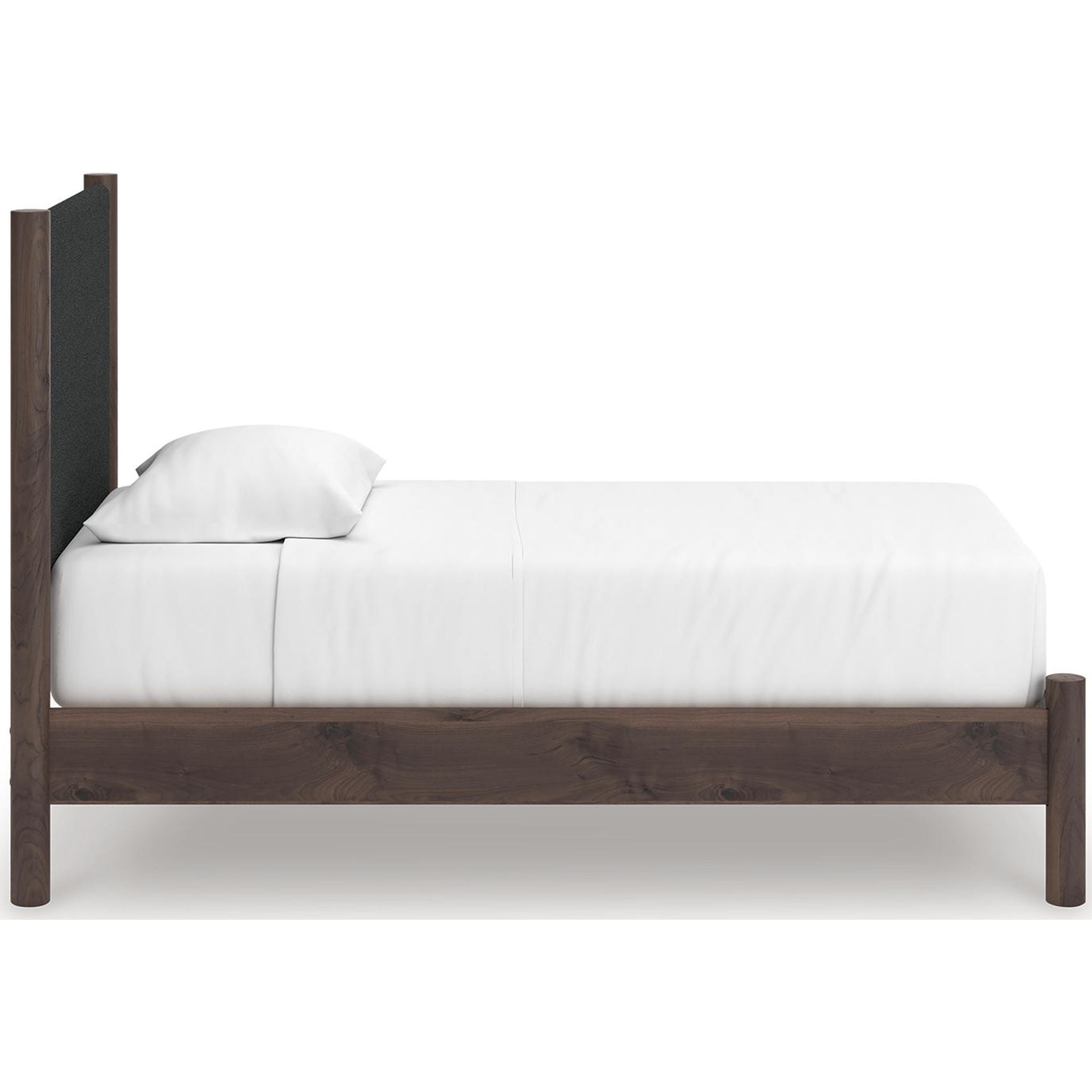 Lit plateforme double Pamytta - Marron