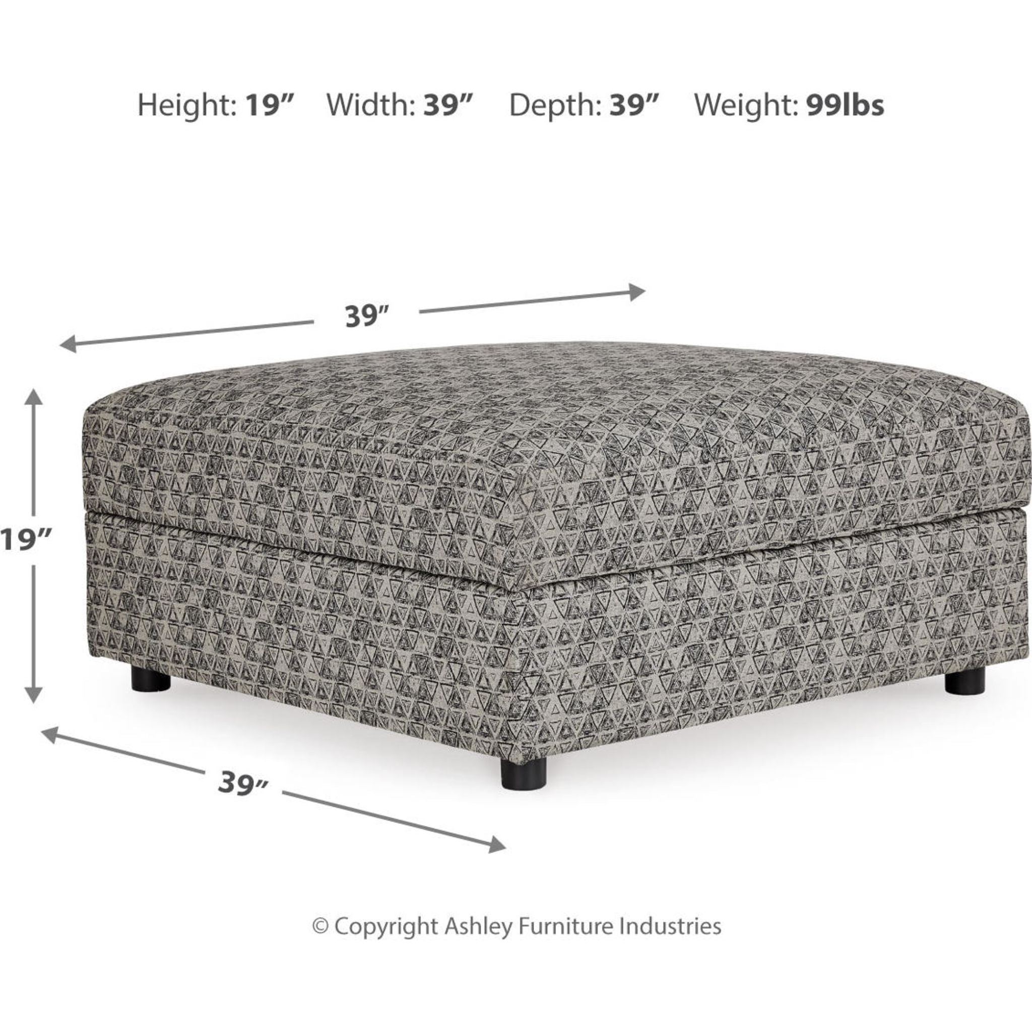 Pouf de rangement Kellway - Bisque