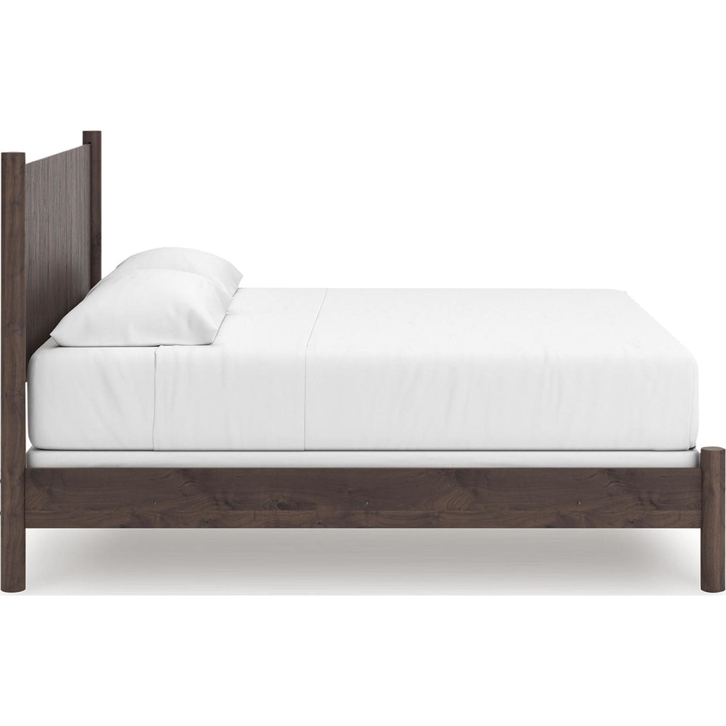 Lit à panneaux Pamytta King - Marron