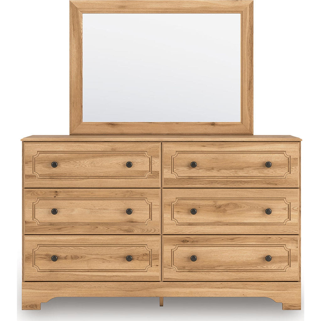 Commode et miroir Aleaport - Brun chaud
