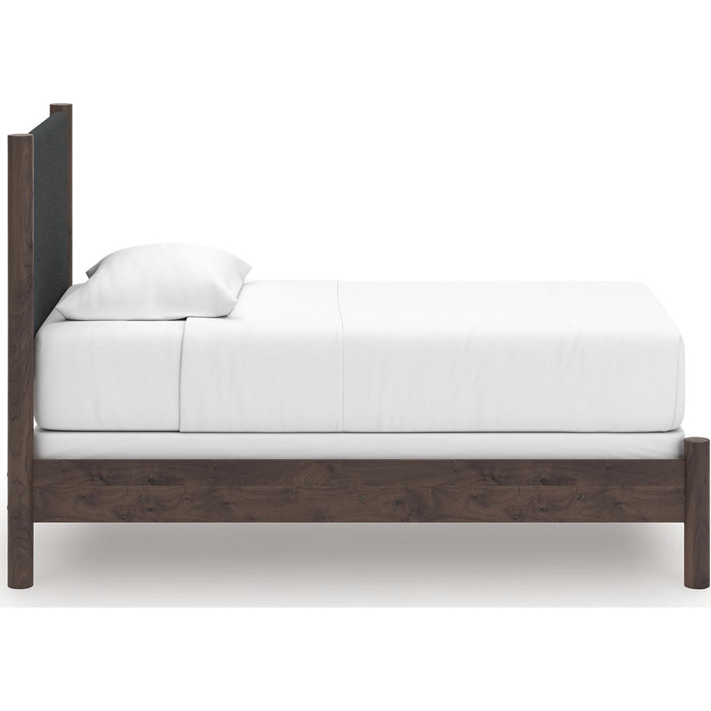 Lit simple à panneaux Pamytta - Marron