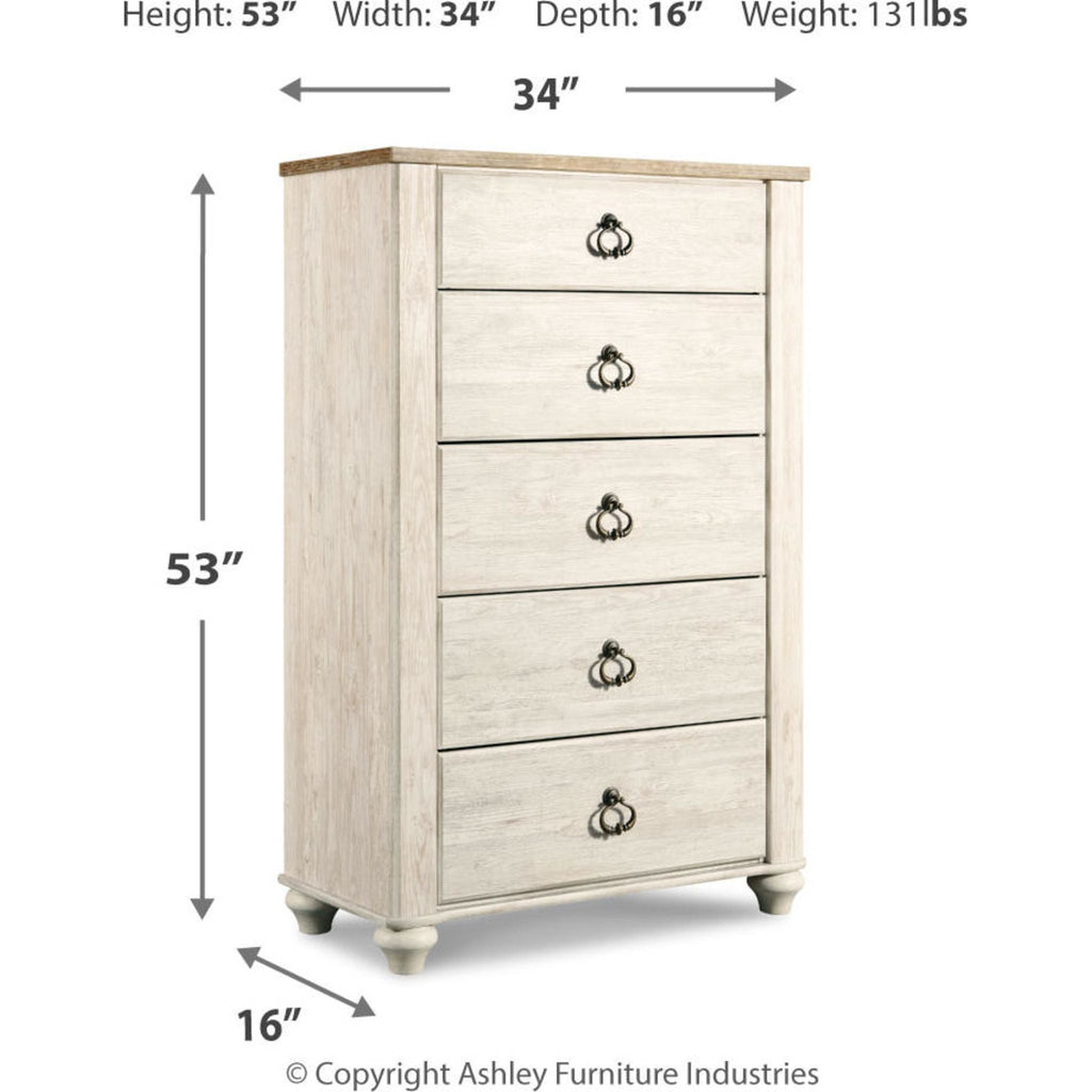 Coffre Willowton - Blanchi à la chaux