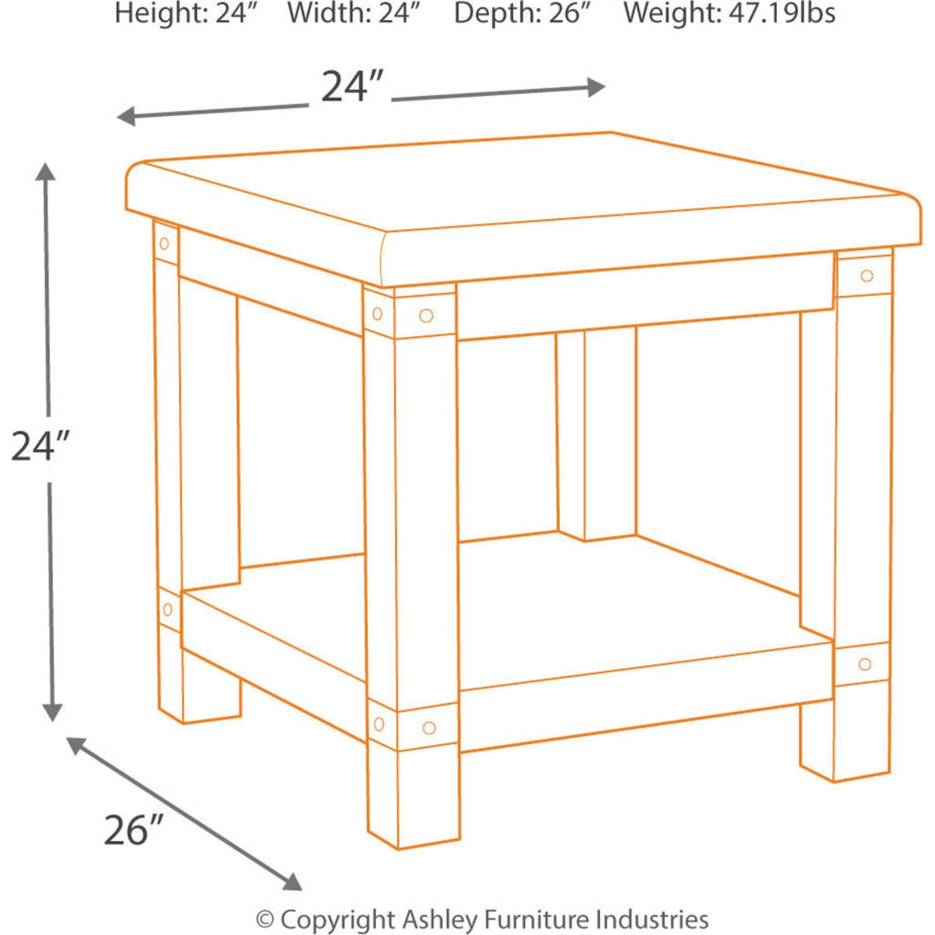 Table d'appoint Carynhurst - Blanc délavé gris