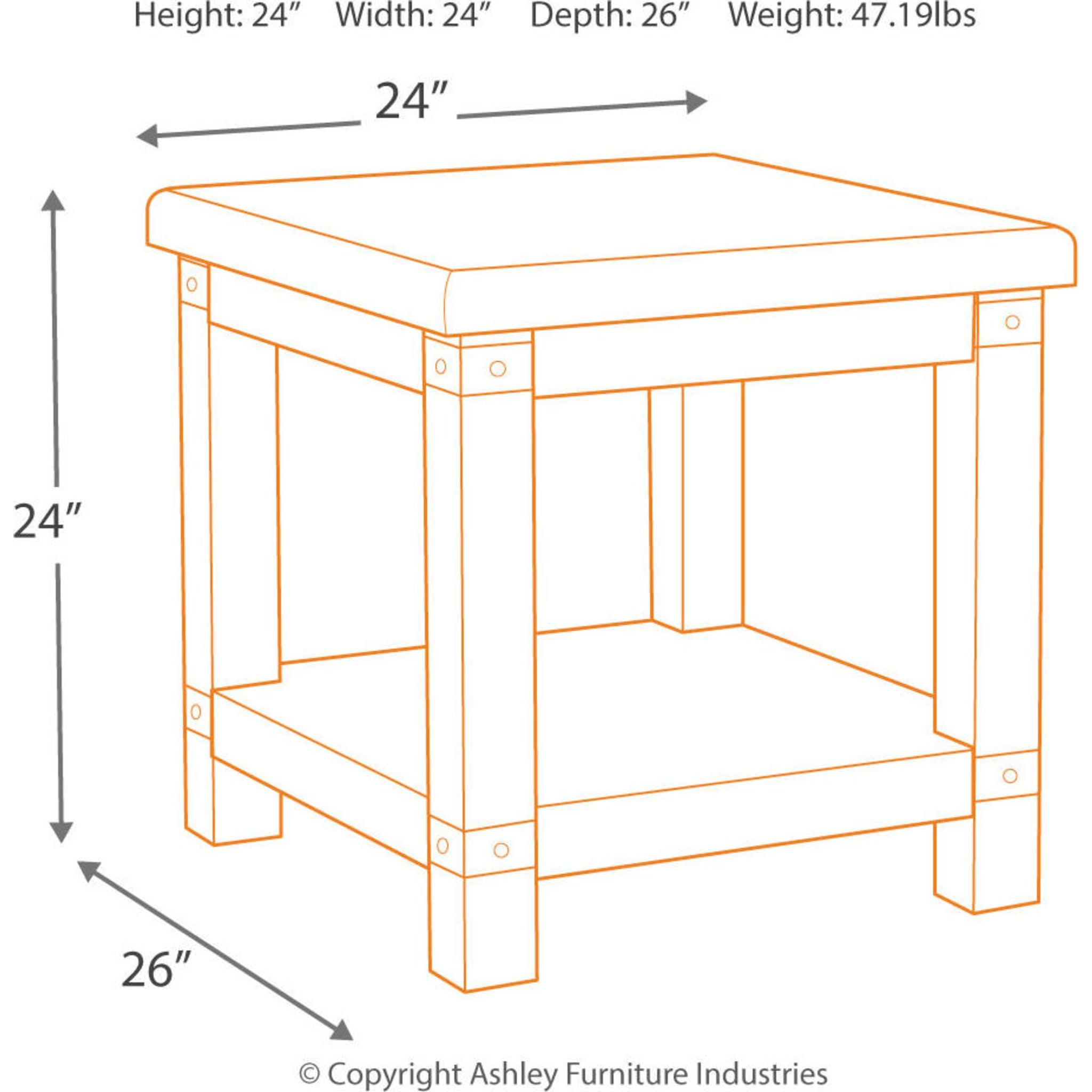 Table d'appoint Carynhurst - Blanc délavé gris