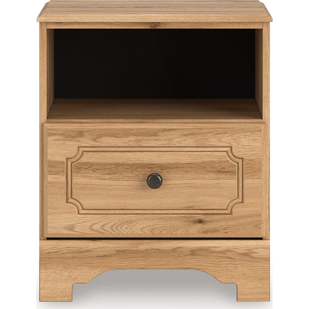 Table de chevet Aleaport - Brun chaud